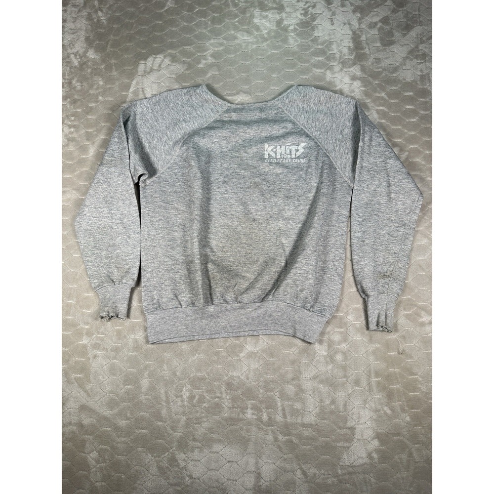 VTG 80s K-HITS 104 Reno Tahoe Radio Station Sweatshirt Sz M/L Pannill CHOPPED‎